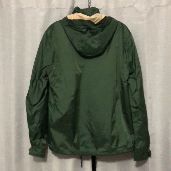 EUC RL POLO Snap Front WindBreaker-Green/Tan-Sz S-Nylon Lined-Detachable Hood - Picture 8 of 14